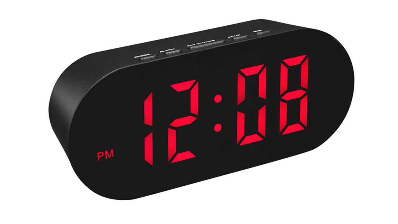 FAMICOZY Simple Easy to Use Digital Alarm Clock,Small Compact,Auto